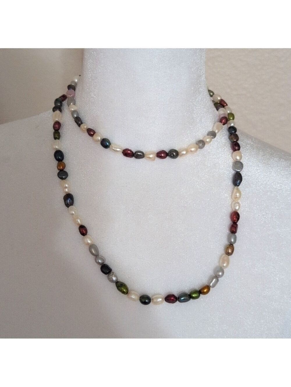Fresh water Pearl's,opera length 34 inches.Multicolors that go with everything.
